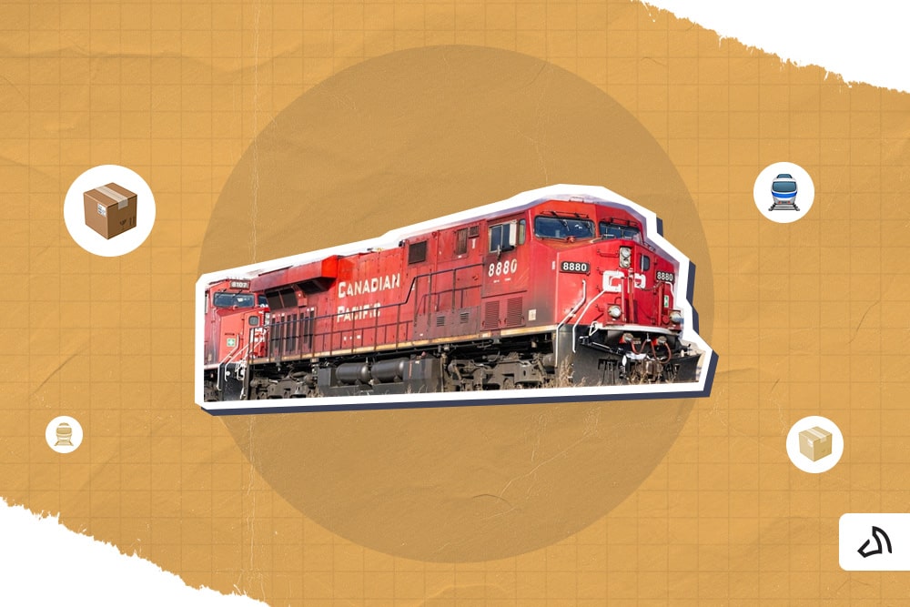 The red train of Canadian Pacific Railway