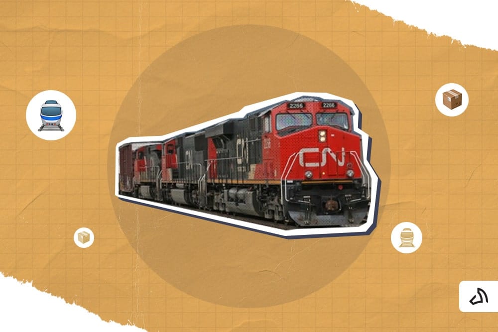 The red train of CN Rail