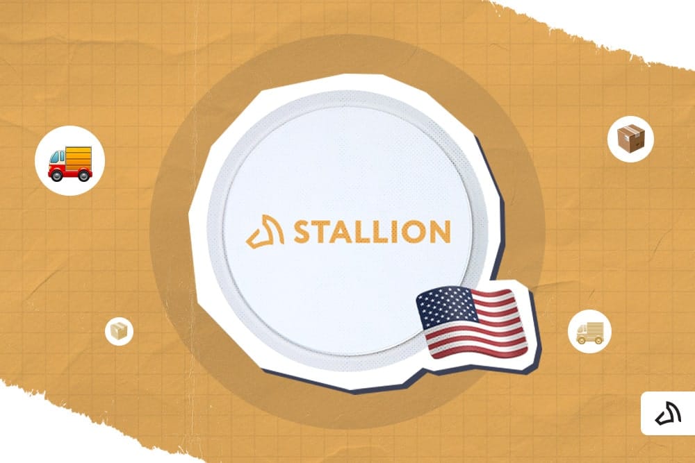 The Stallion Express logo with the US on its right side.