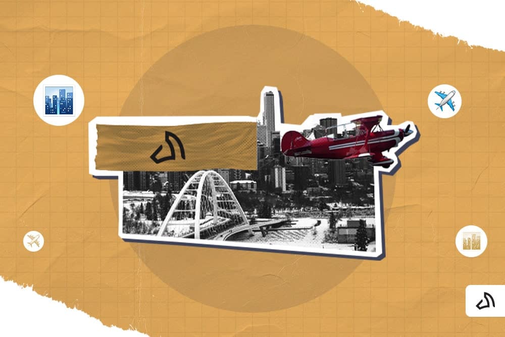 Stallion banner carried by a red propeller aircraft