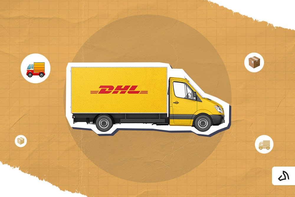 The delivery van of DHL Express