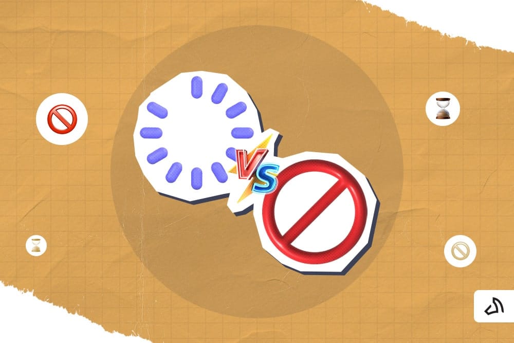 A loading icon vs a stop icon