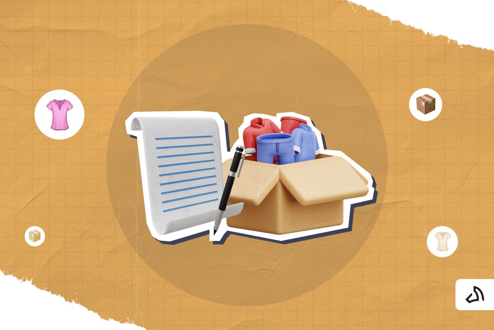 Paper and pen next to an unsealed kit