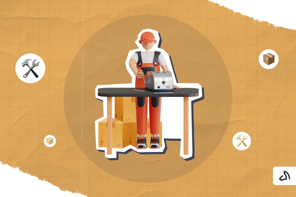 Person assembling the items to be included in the kit