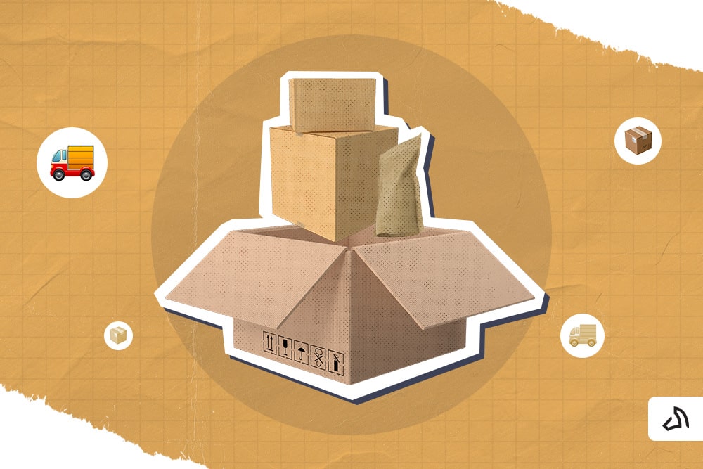 Various packaging on top of an even bigger box