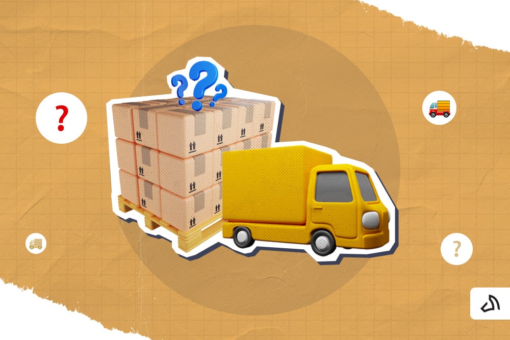 A delivery van with a pallet of packages